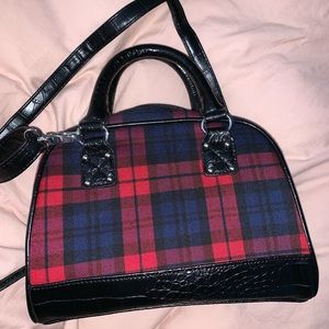NEVER USED blue and red patterned purse